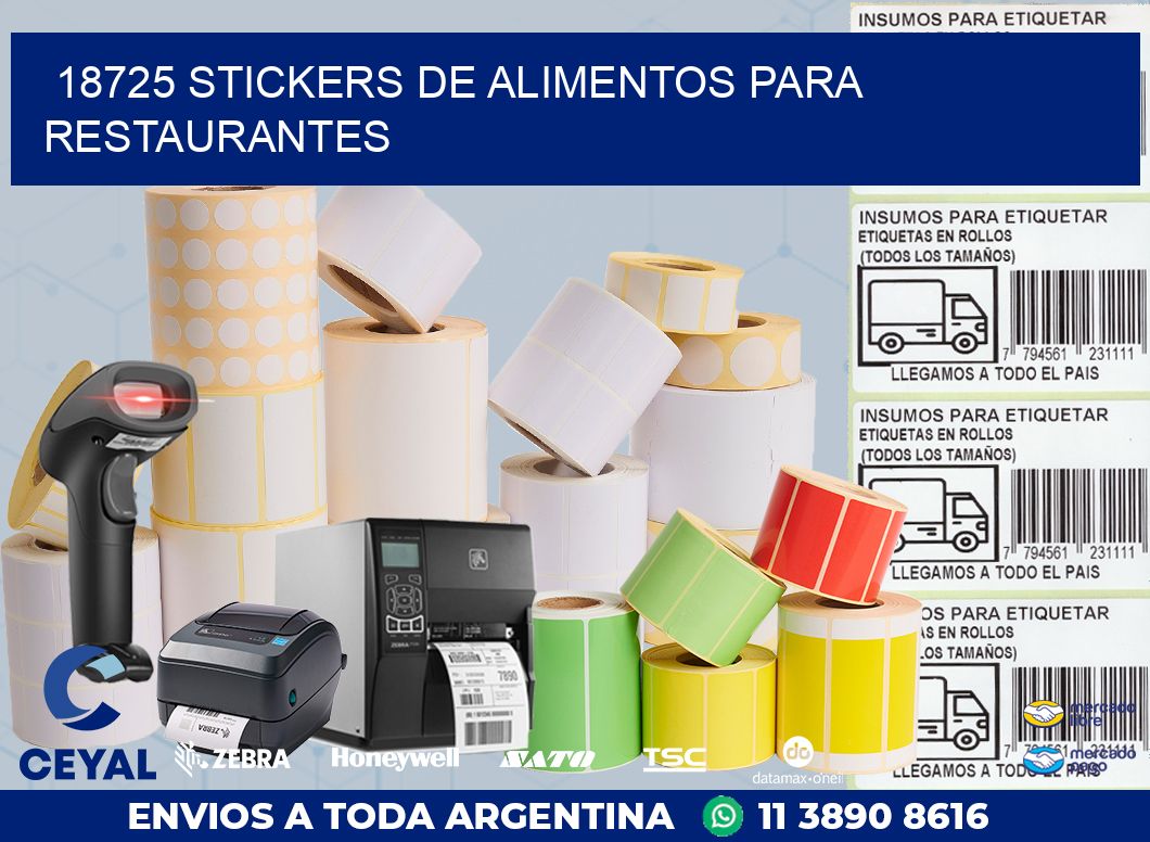 18725 STICKERS DE ALIMENTOS PARA RESTAURANTES