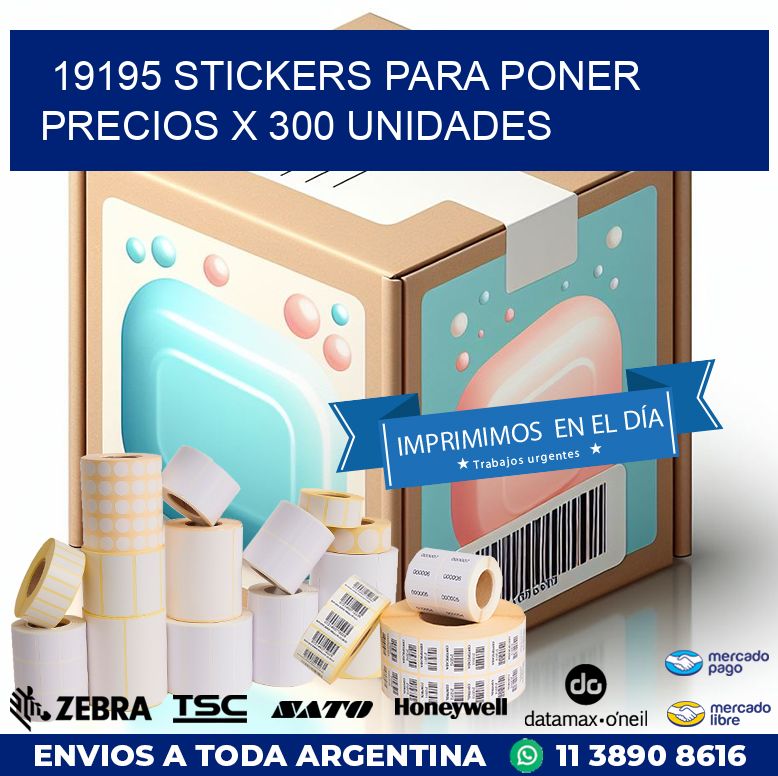 19195 STICKERS PARA PONER PRECIOS X 300 UNIDADES