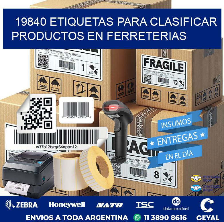 19840 ETIQUETAS PARA CLASIFICAR PRODUCTOS EN FERRETERIAS