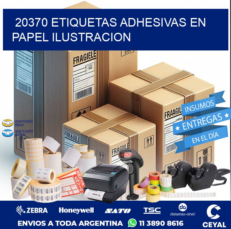 20370 ETIQUETAS ADHESIVAS EN PAPEL ILUSTRACION