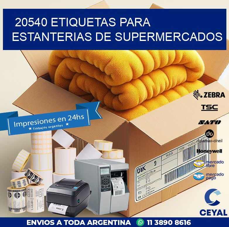 20540 ETIQUETAS PARA ESTANTERIAS DE SUPERMERCADOS