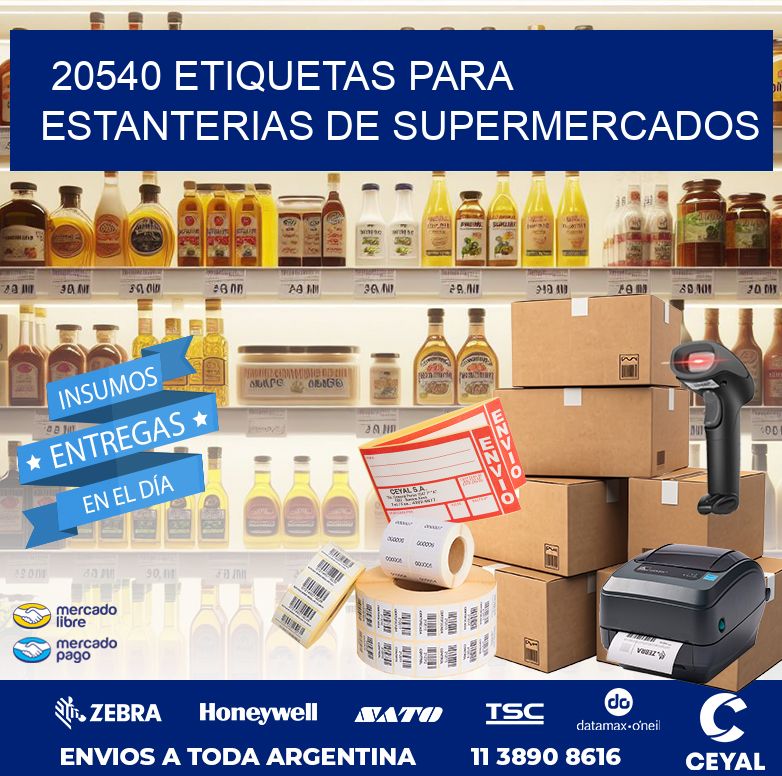 20540 ETIQUETAS PARA ESTANTERIAS DE SUPERMERCADOS