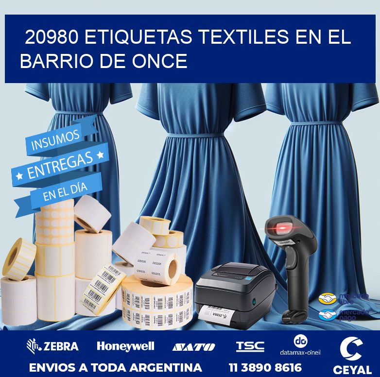 20980 ETIQUETAS TEXTILES EN EL BARRIO DE ONCE