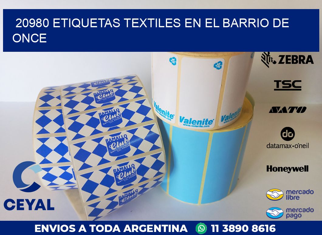 20980 ETIQUETAS TEXTILES EN EL BARRIO DE ONCE