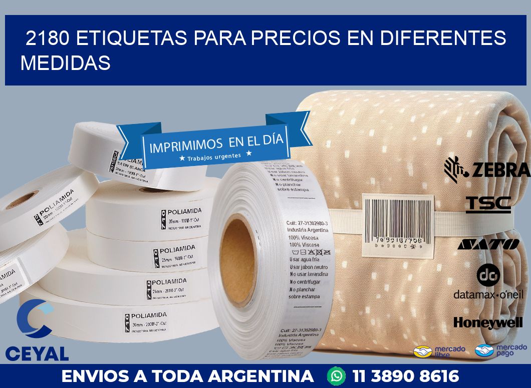 2180 ETIQUETAS PARA PRECIOS EN DIFERENTES MEDIDAS