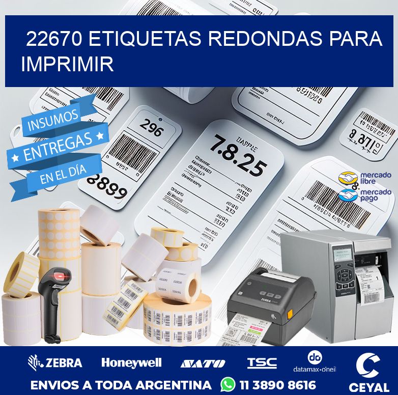 22670 ETIQUETAS REDONDAS PARA IMPRIMIR