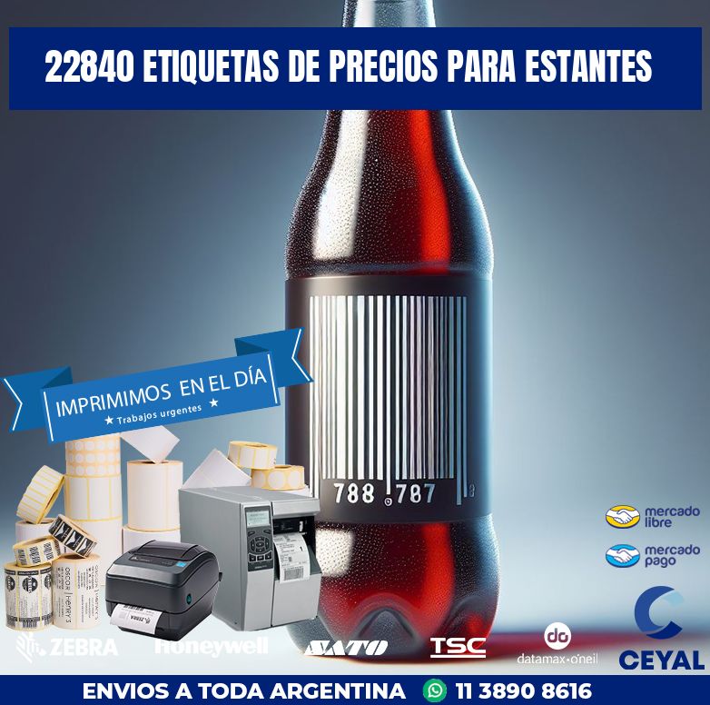 22840 ETIQUETAS DE PRECIOS PARA ESTANTES