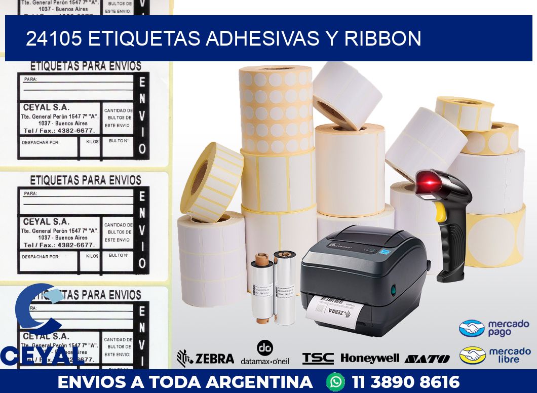 24105 ETIQUETAS ADHESIVAS Y RIBBON