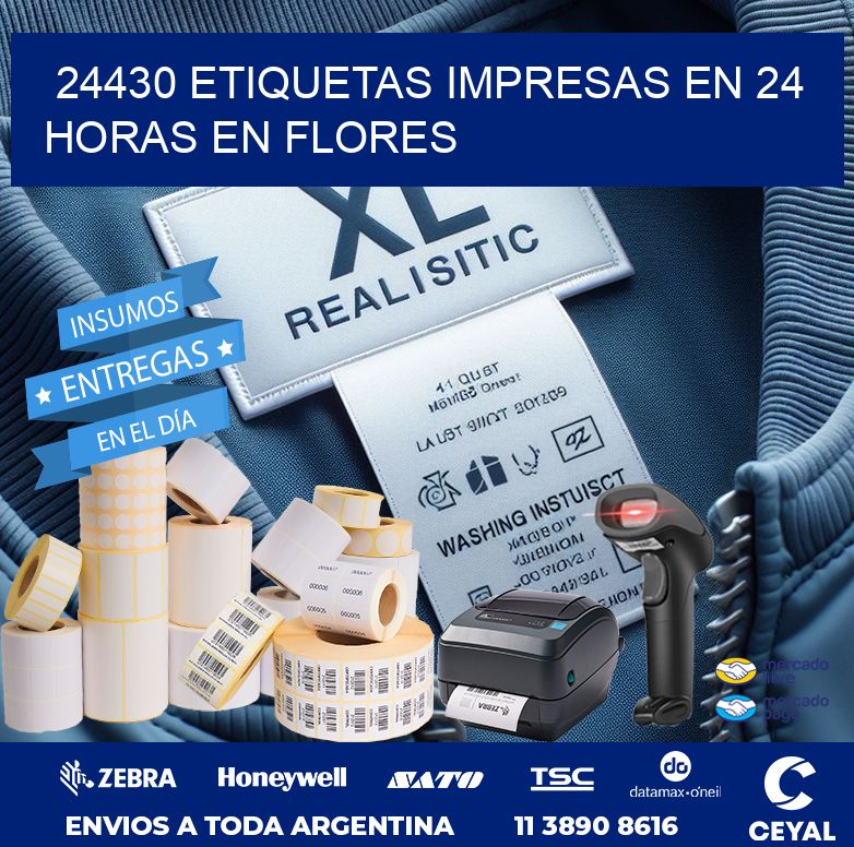 24430 ETIQUETAS IMPRESAS EN 24 HORAS EN FLORES
