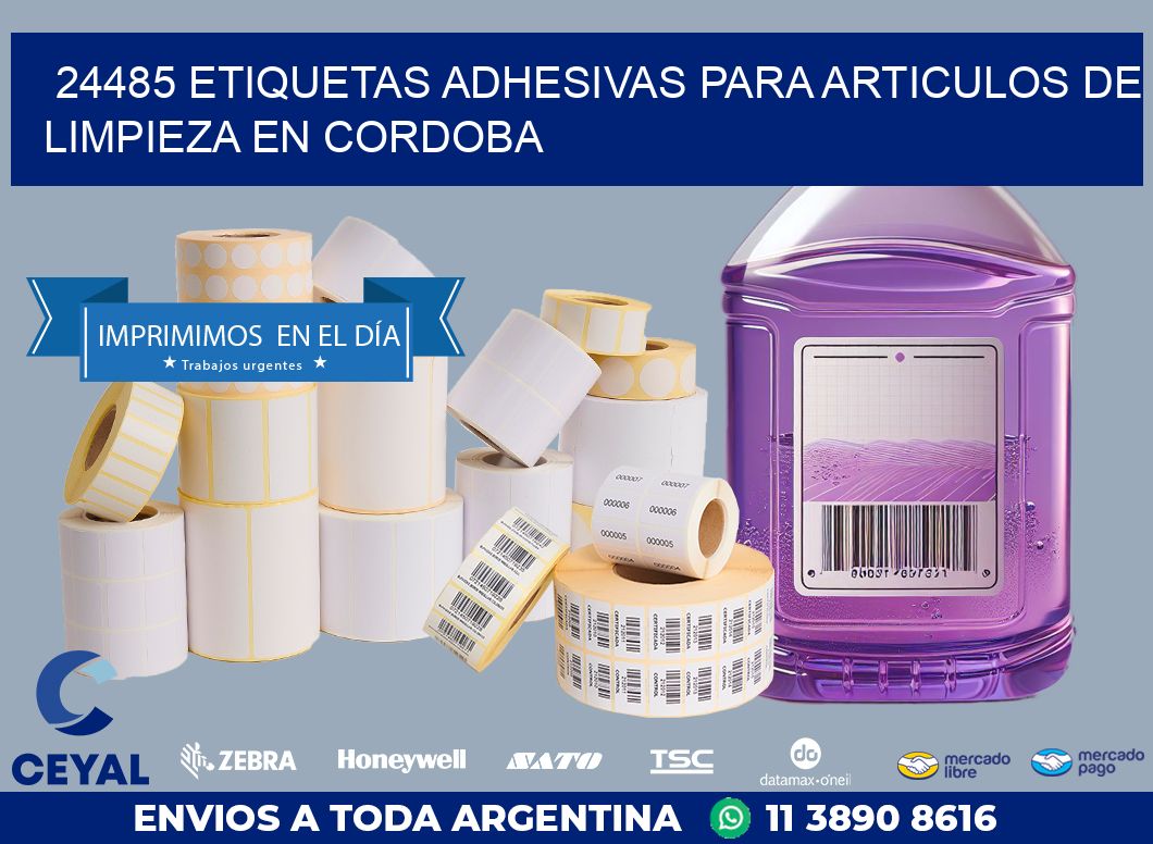 24485 ETIQUETAS ADHESIVAS PARA ARTICULOS DE LIMPIEZA EN CORDOBA