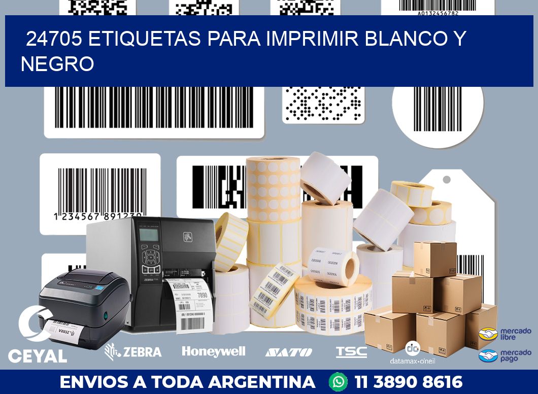 24705 ETIQUETAS PARA IMPRIMIR BLANCO Y NEGRO
