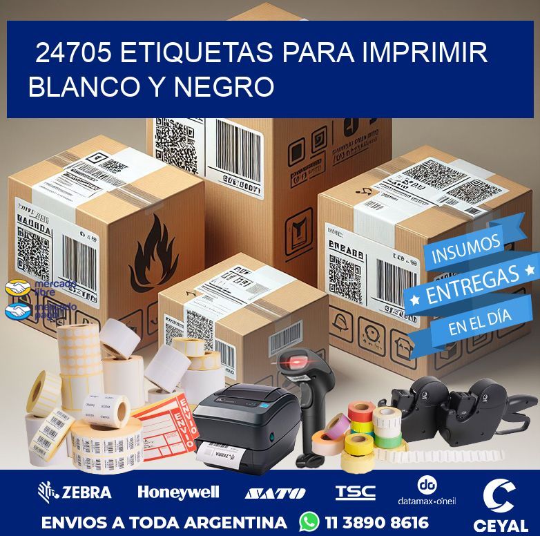 24705 ETIQUETAS PARA IMPRIMIR BLANCO Y NEGRO