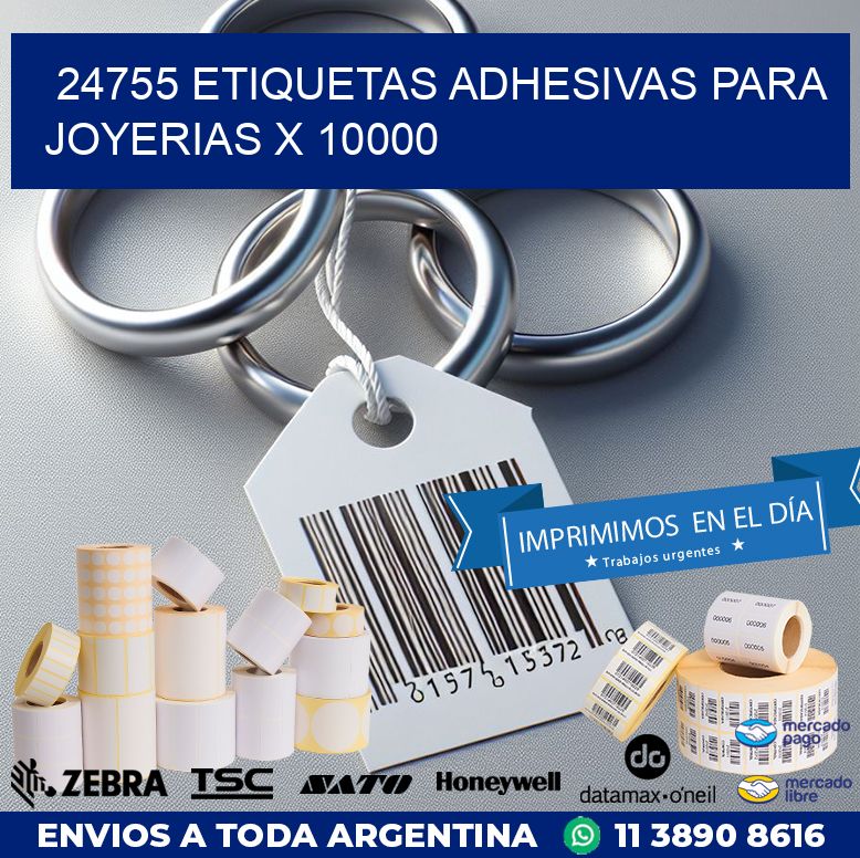 24755 ETIQUETAS ADHESIVAS PARA JOYERIAS X 10000