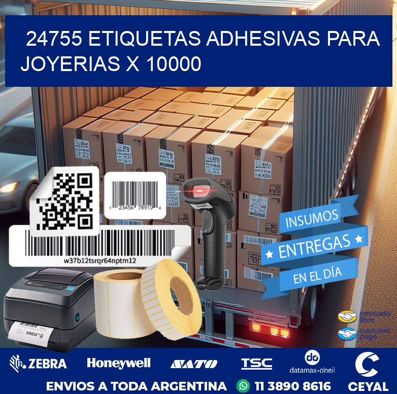 24755 ETIQUETAS ADHESIVAS PARA JOYERIAS X 10000
