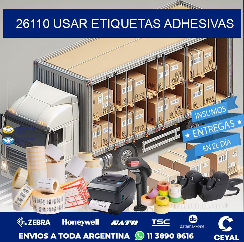 26110 USAR ETIQUETAS ADHESIVAS