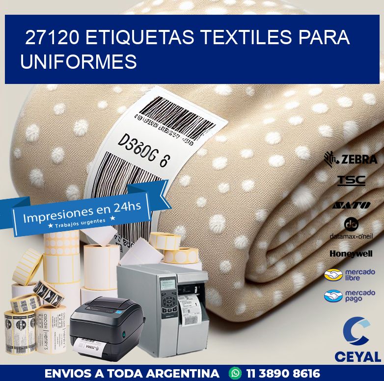 27120 ETIQUETAS TEXTILES PARA UNIFORMES