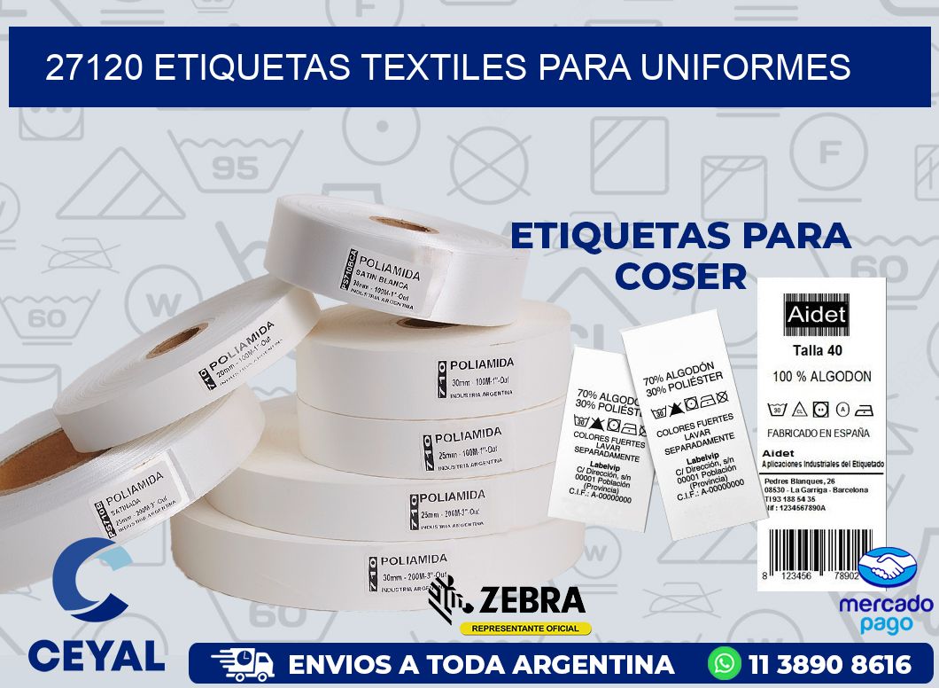 27120 ETIQUETAS TEXTILES PARA UNIFORMES