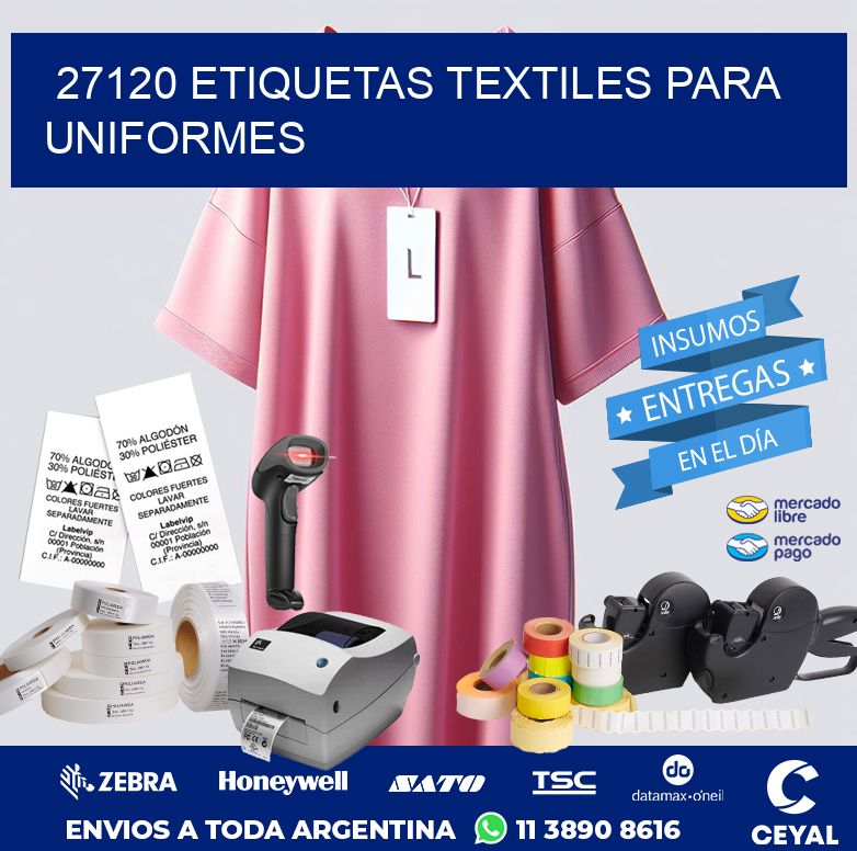 27120 ETIQUETAS TEXTILES PARA UNIFORMES