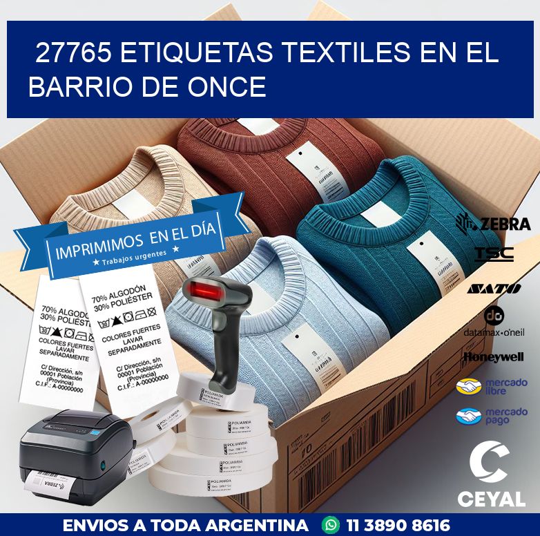 27765 ETIQUETAS TEXTILES EN EL BARRIO DE ONCE