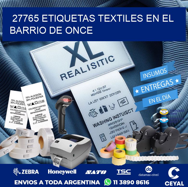 27765 ETIQUETAS TEXTILES EN EL BARRIO DE ONCE