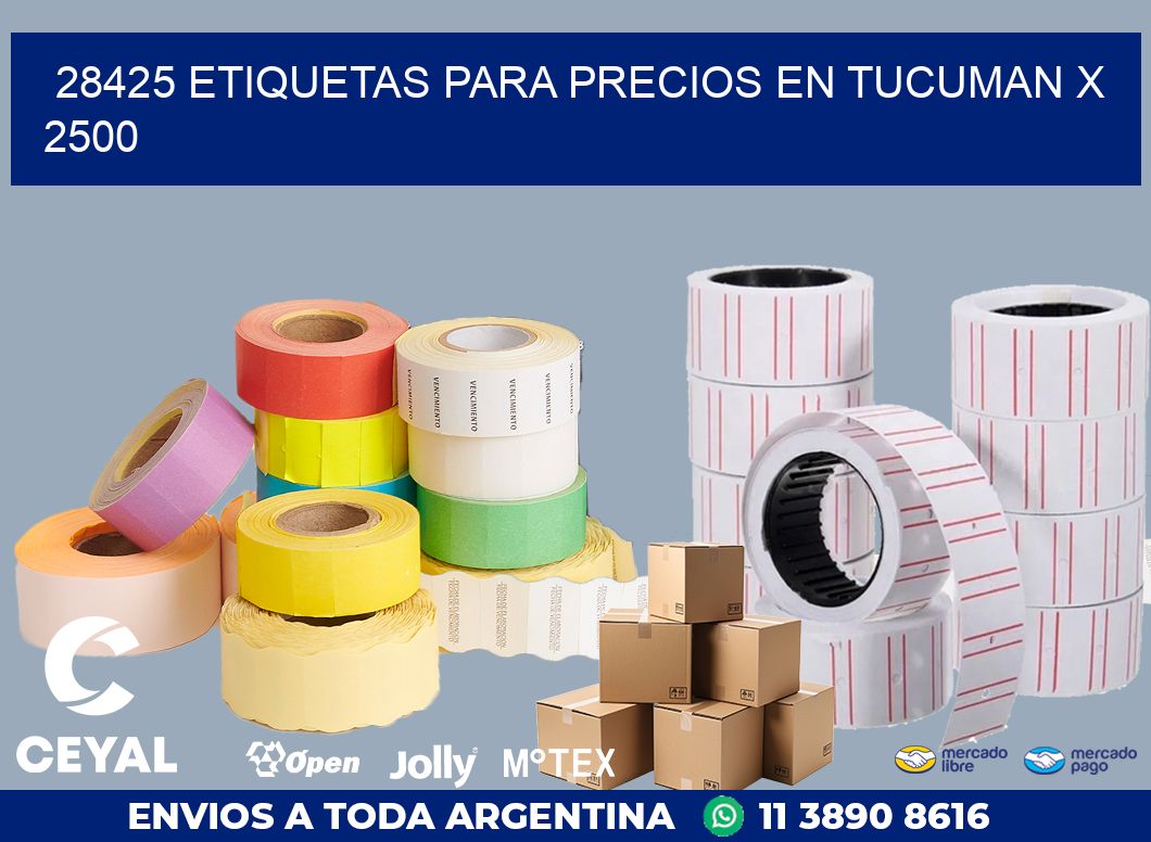 28425 ETIQUETAS PARA PRECIOS EN TUCUMAN X 2500