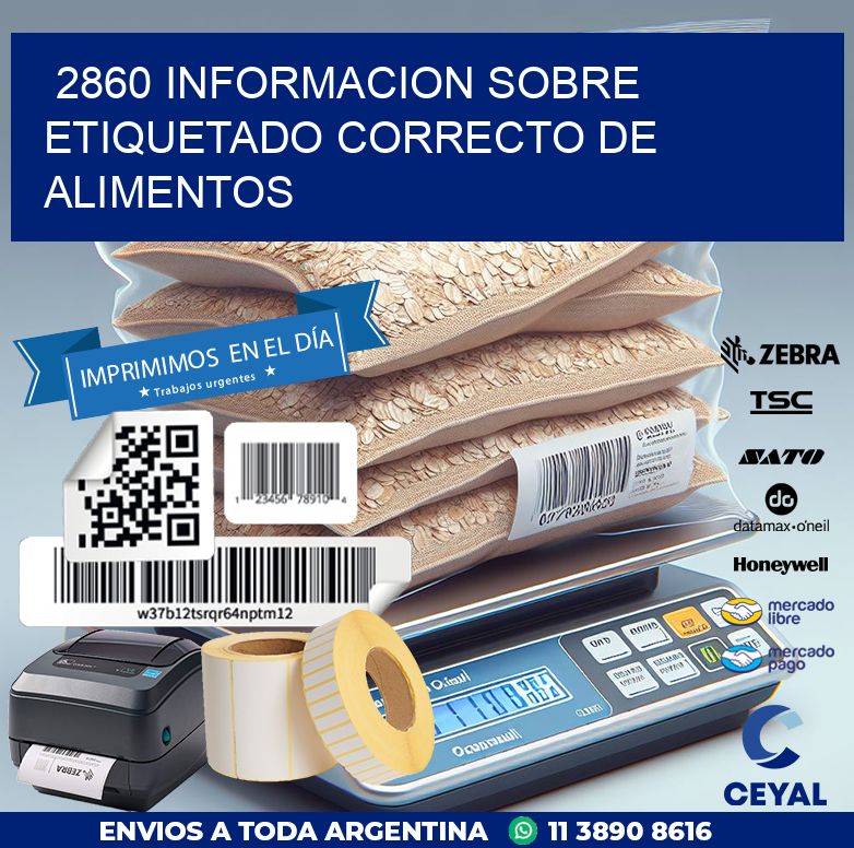 2860 INFORMACION SOBRE ETIQUETADO CORRECTO DE ALIMENTOS