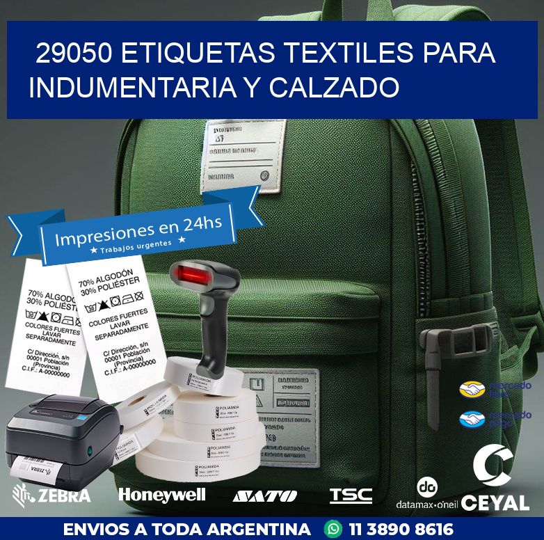 29050 ETIQUETAS TEXTILES PARA INDUMENTARIA Y CALZADO