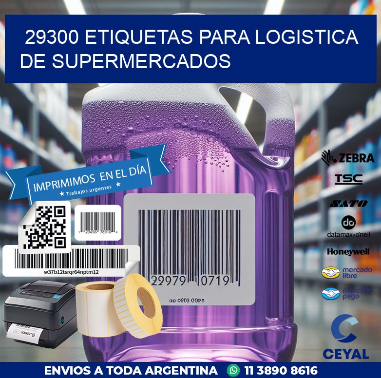 29300 ETIQUETAS PARA LOGISTICA DE SUPERMERCADOS