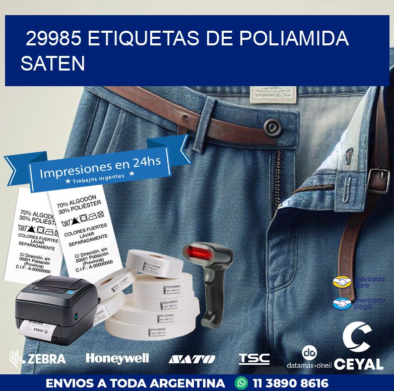 29985 ETIQUETAS DE POLIAMIDA SATEN