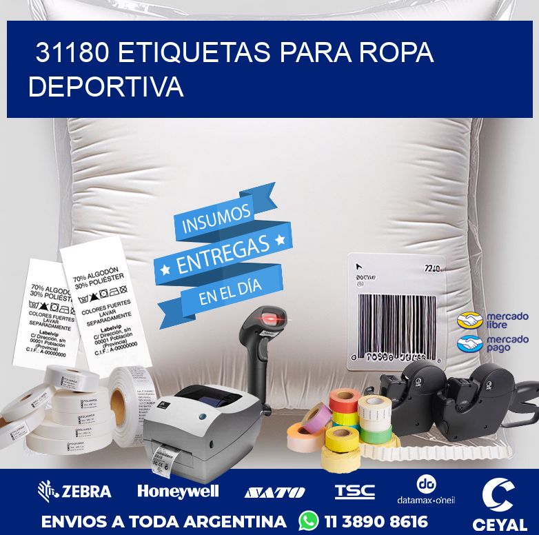 31180 ETIQUETAS PARA ROPA DEPORTIVA