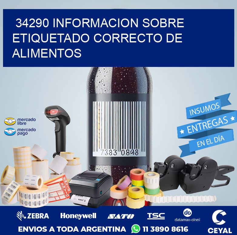 34290 INFORMACION SOBRE ETIQUETADO CORRECTO DE ALIMENTOS