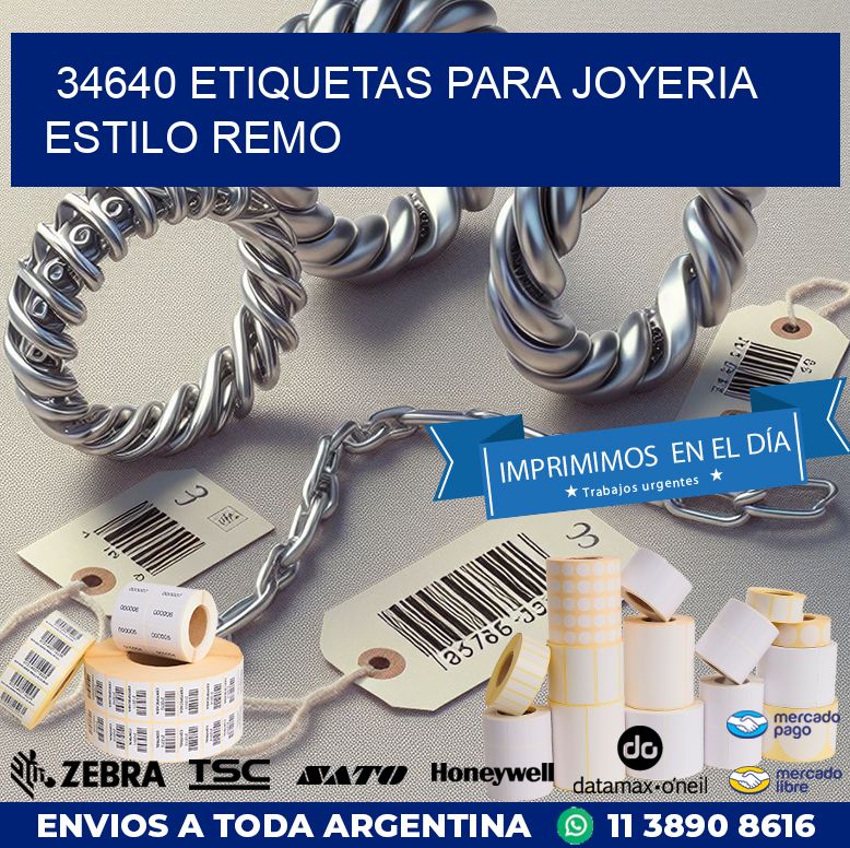 34640 ETIQUETAS PARA JOYERIA ESTILO REMO