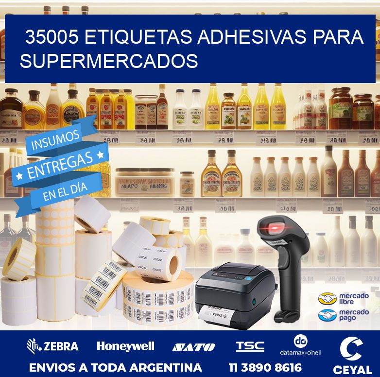 35005 ETIQUETAS ADHESIVAS PARA SUPERMERCADOS