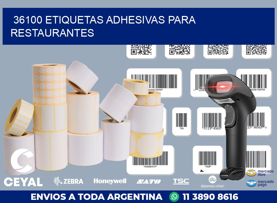 36100 ETIQUETAS ADHESIVAS PARA RESTAURANTES