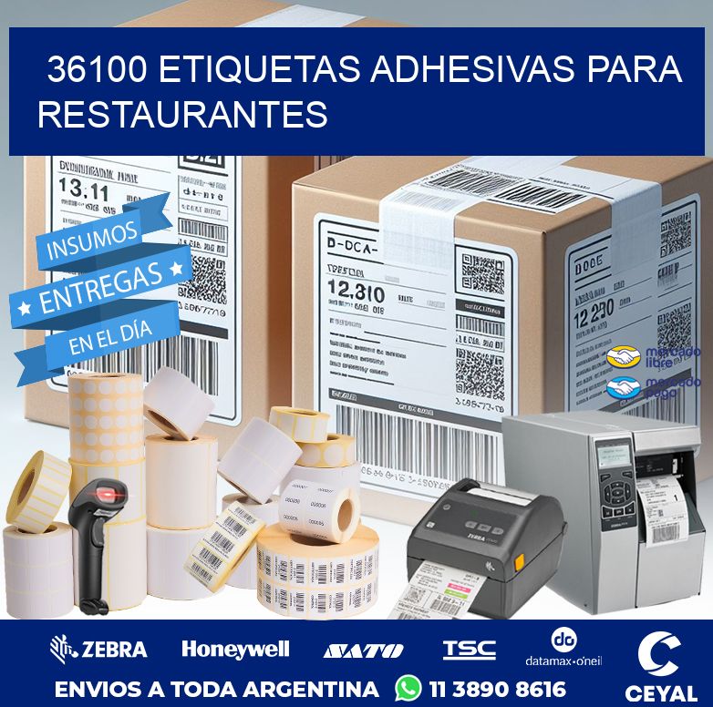 36100 ETIQUETAS ADHESIVAS PARA RESTAURANTES