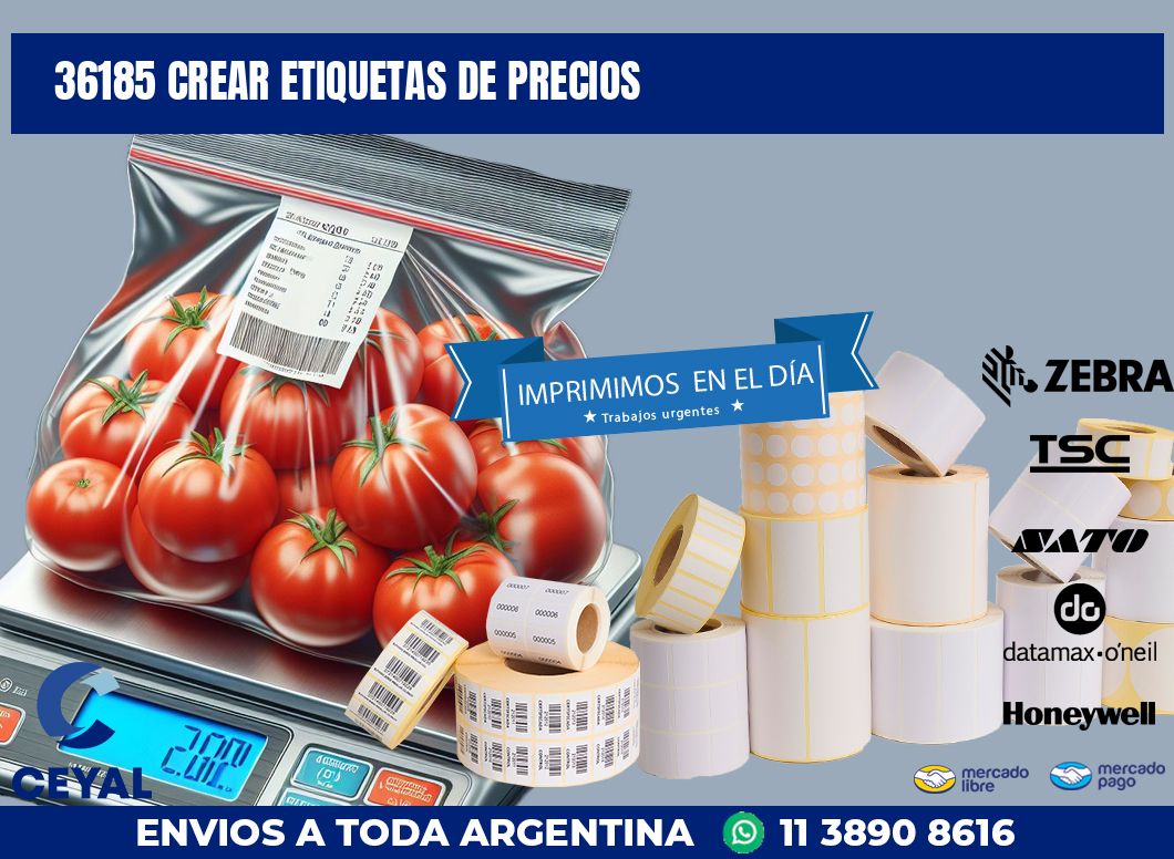 36185 CREAR ETIQUETAS DE PRECIOS