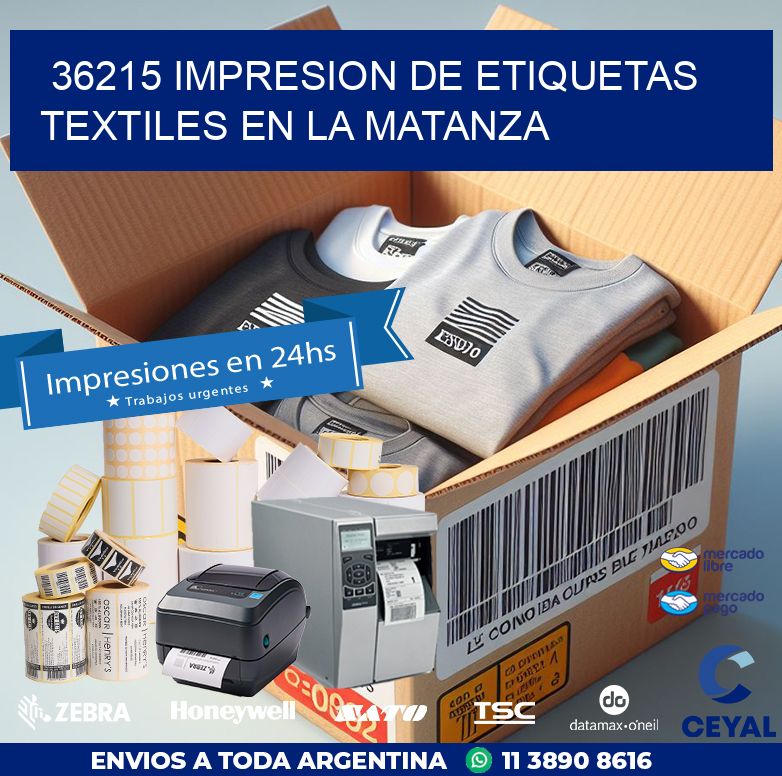 36215 IMPRESION DE ETIQUETAS TEXTILES EN LA MATANZA