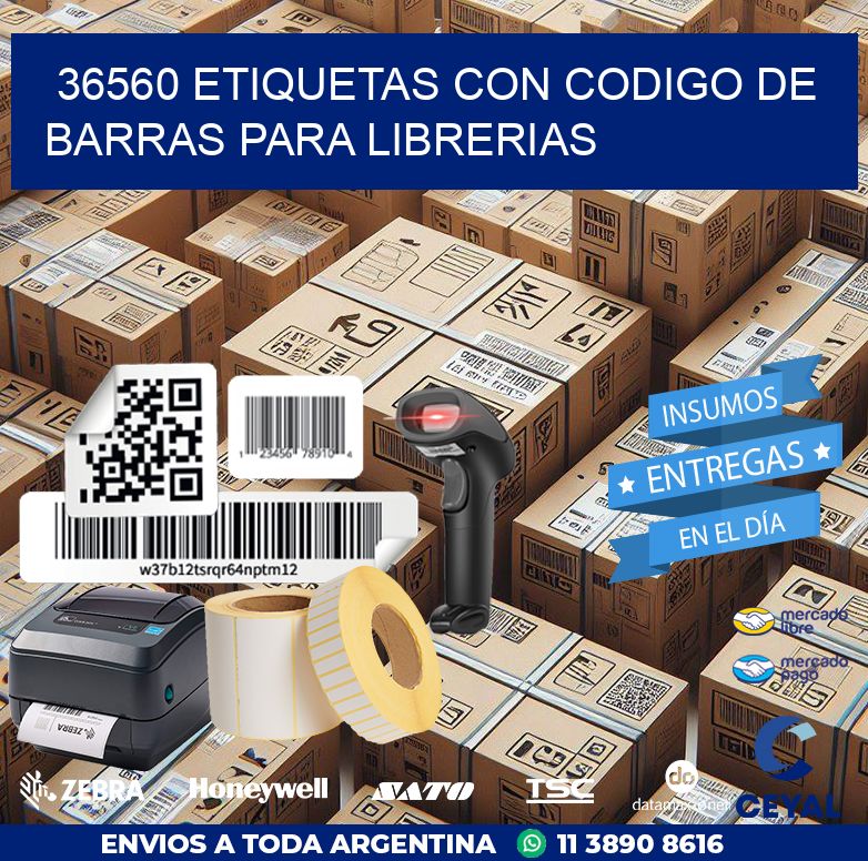 36560 ETIQUETAS CON CODIGO DE BARRAS PARA LIBRERIAS
