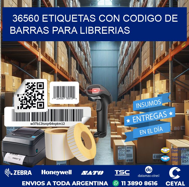 36560 ETIQUETAS CON CODIGO DE BARRAS PARA LIBRERIAS