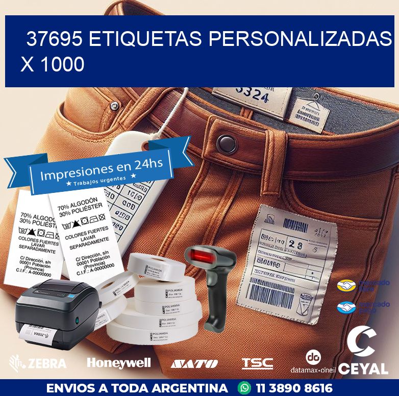 37695 ETIQUETAS PERSONALIZADAS X 1000