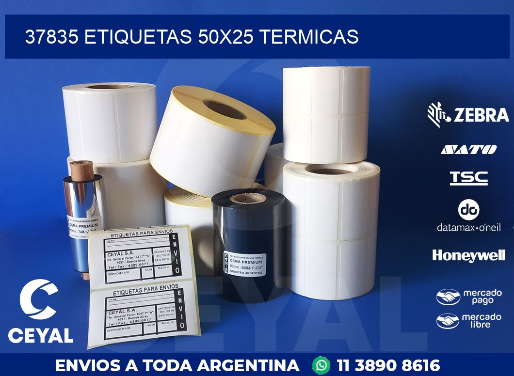 37835 ETIQUETAS 50X25 TERMICAS