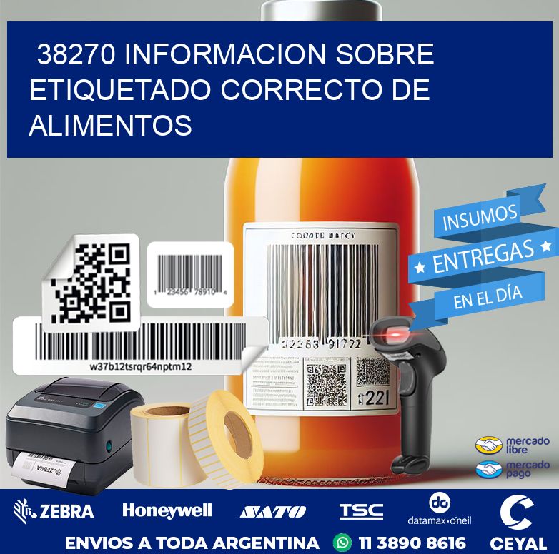 38270 INFORMACION SOBRE ETIQUETADO CORRECTO DE ALIMENTOS