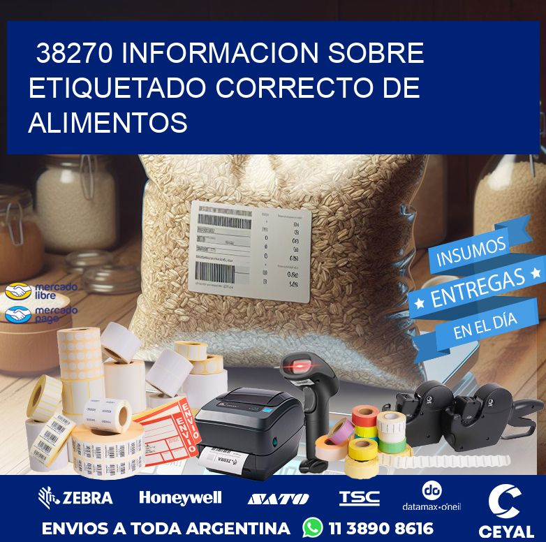 38270 INFORMACION SOBRE ETIQUETADO CORRECTO DE ALIMENTOS