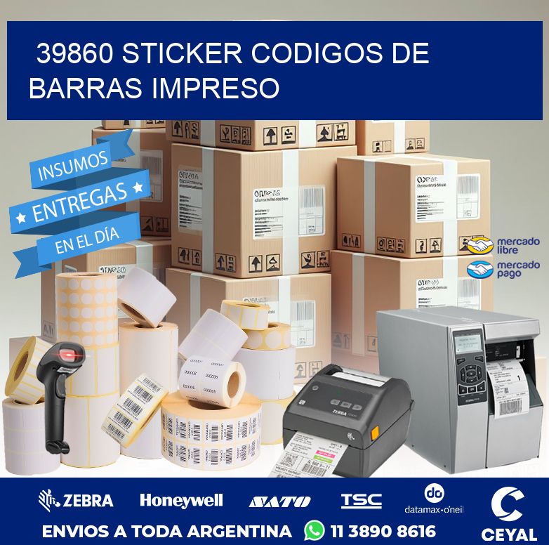 39860 STICKER CODIGOS DE BARRAS IMPRESO