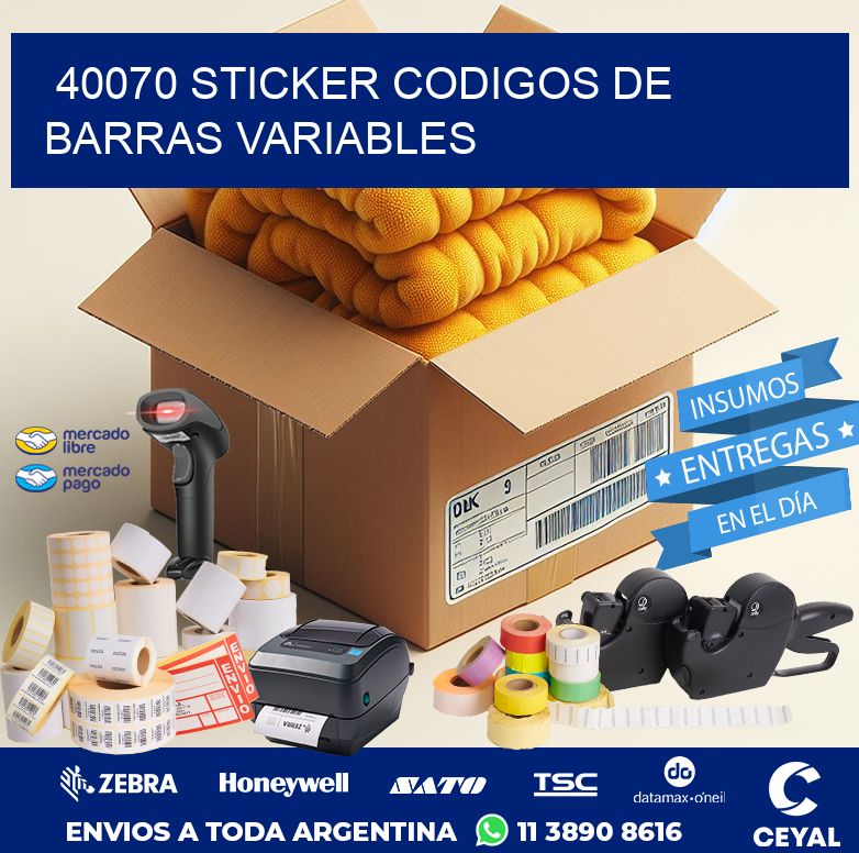 40070 STICKER CODIGOS DE BARRAS VARIABLES
