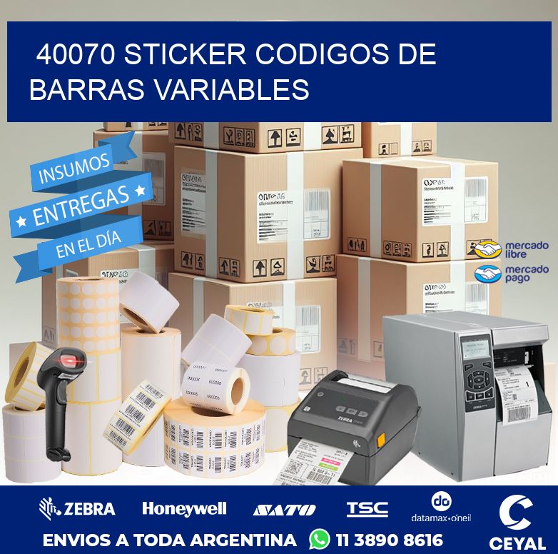 40070 STICKER CODIGOS DE BARRAS VARIABLES
