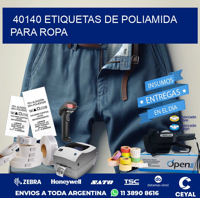 40140 ETIQUETAS DE POLIAMIDA PARA ROPA
