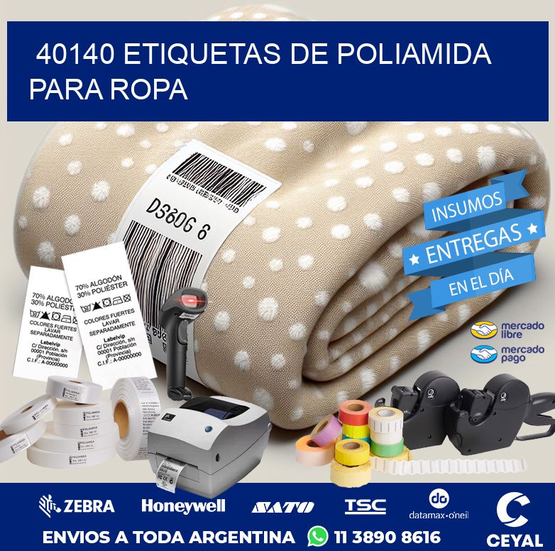 40140 ETIQUETAS DE POLIAMIDA PARA ROPA