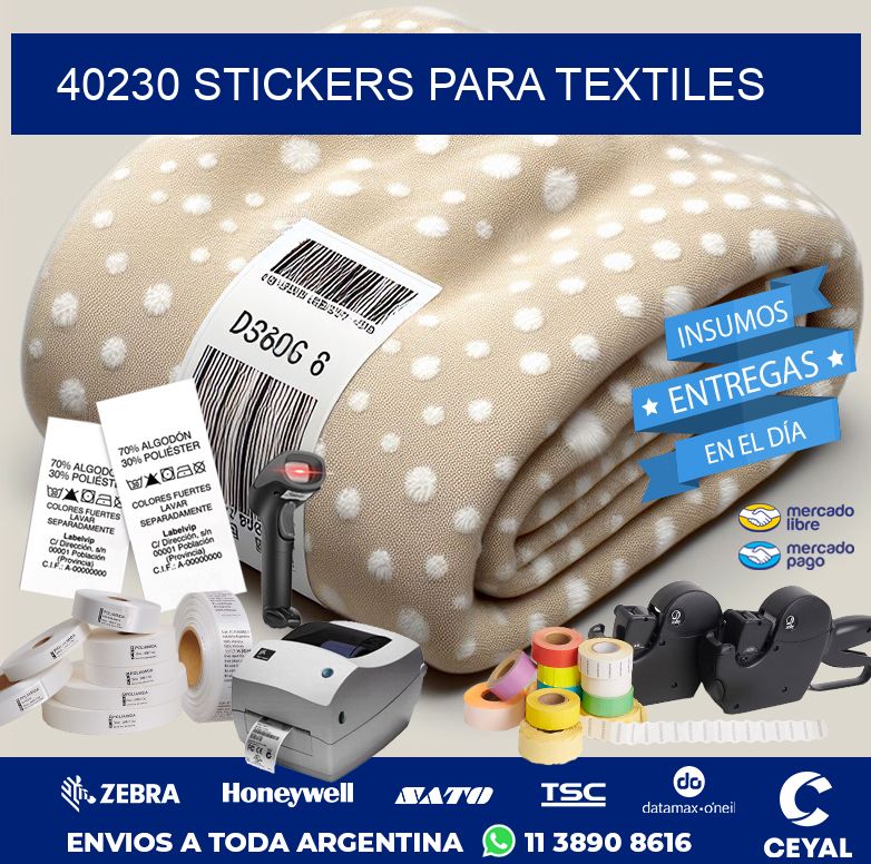 40230 STICKERS PARA TEXTILES