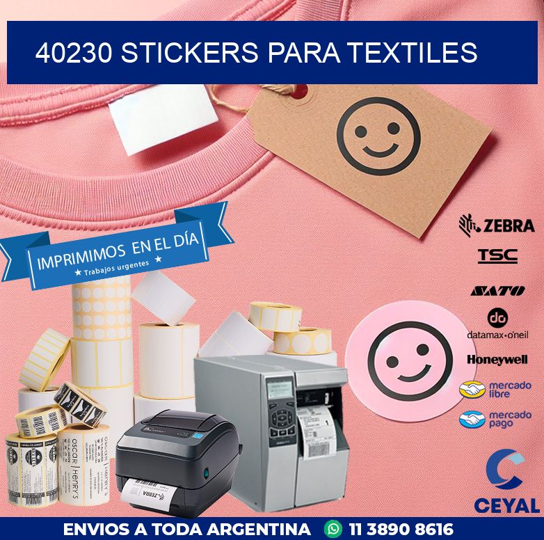 40230 STICKERS PARA TEXTILES